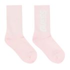 Girls Pink Logo Socks, 2, hi-res
