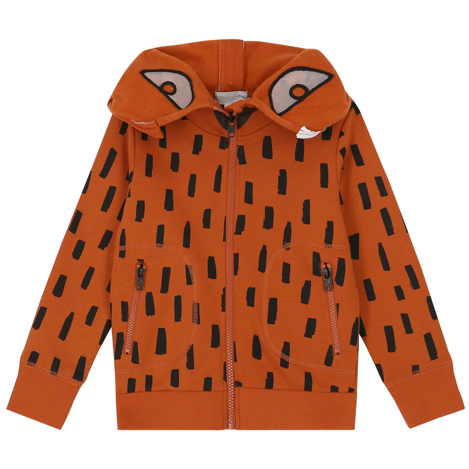 Boys Brown Fox Zip Up Top, 1, hi-res