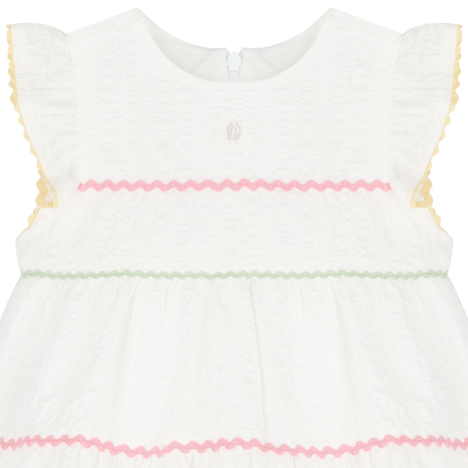 Girls White Dress, 1, hi-res