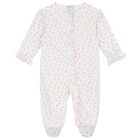 Baby Girls White & Pink Heart Babygrow, 1, hi-res