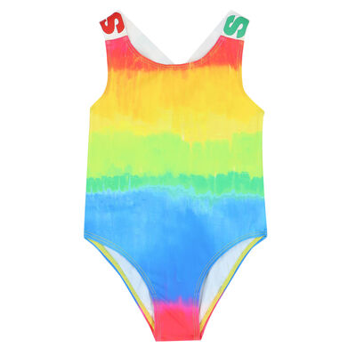 Girls Rainbow Logo Swimsuit