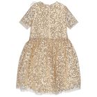 Girls Gold Sequin Tulle Dress, 1, hi-res