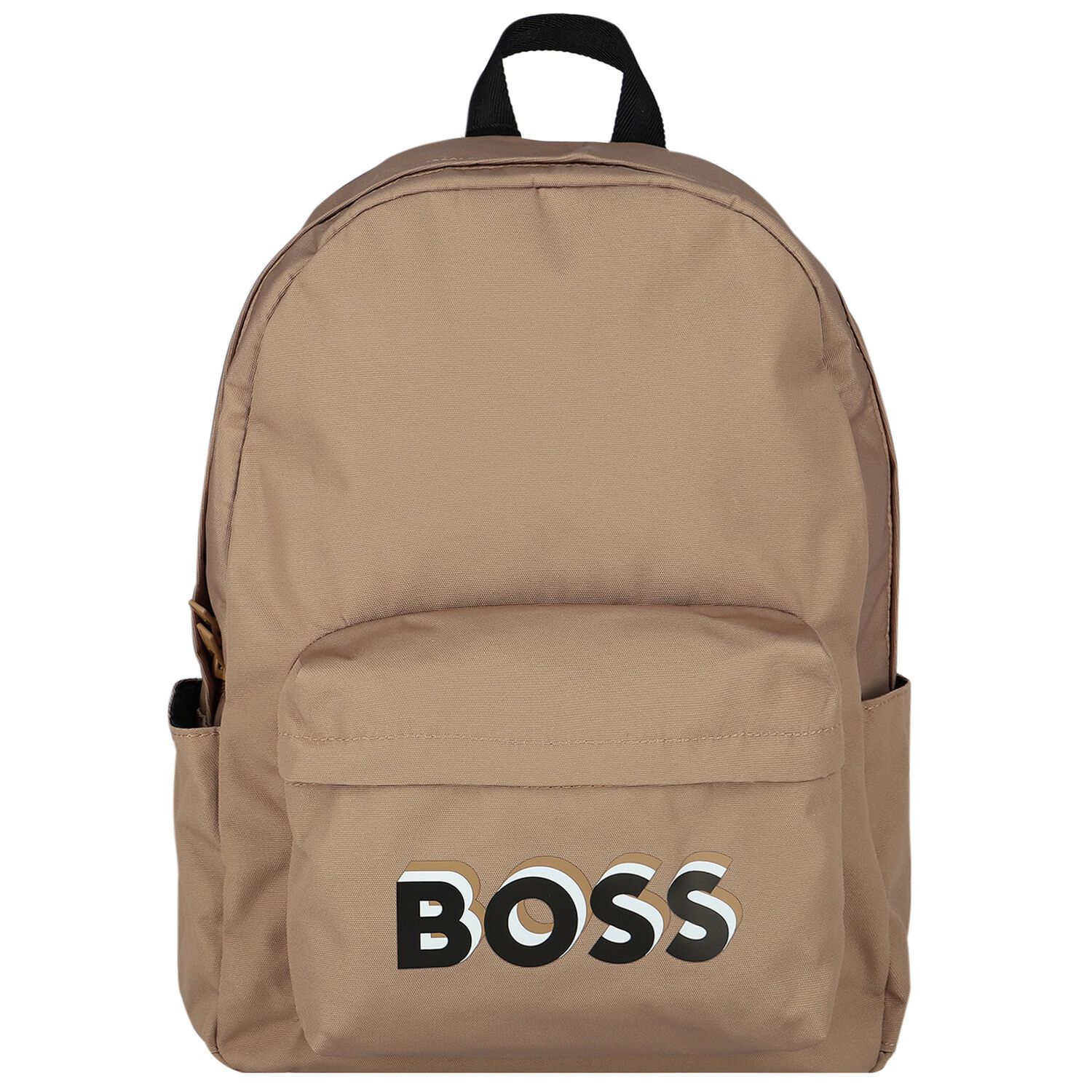 Boys Beige Logo Backpack, 1, hi-res