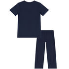 Boys Navy Logo Pyjamas, 1, hi-res