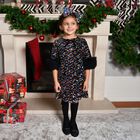Girls Black Sequin & Ruffled Tulle Meryl Dress, 1, hi-res