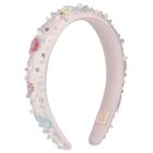 Girls Pink Flower Sequin Headband, 1, hi-res
