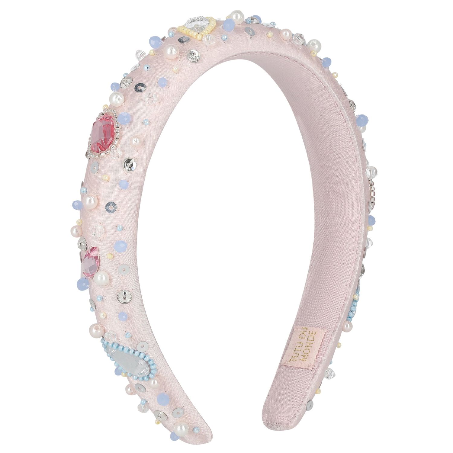 Girls Pink Flower Sequin Headband, 1, hi-res image number null