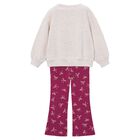 Girls Beige & Pink Leggings Set, 1, hi-res