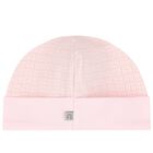Baby Girls Pink & Gold Logo Hat, 3, hi-res