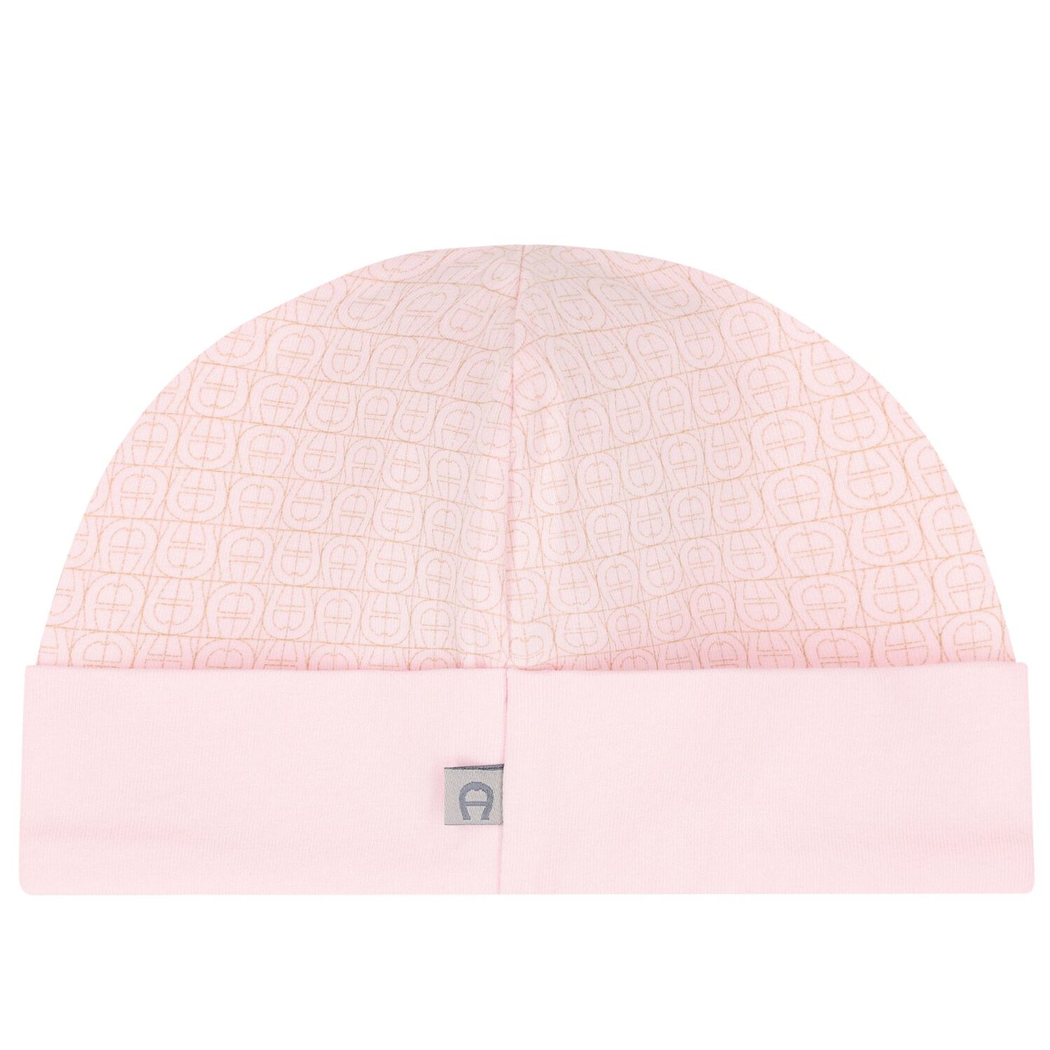 Baby Girls Pink & Gold Logo Hat, 3, hi-res