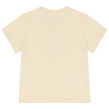 Beige Teddy Bear Logo T-Shirt