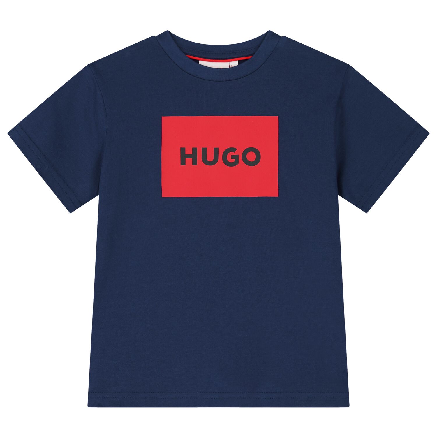 Boys Navy Cotton Logo T-Shirt, 4, hi-res image number null