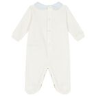 Baby Boys Ivory & Blue Babygrow, 1, hi-res
