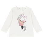 Girls Ivory Long Sleeve Top, 1, hi-res