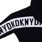 Girls Black Logo Zip Up Top, 1, hi-res