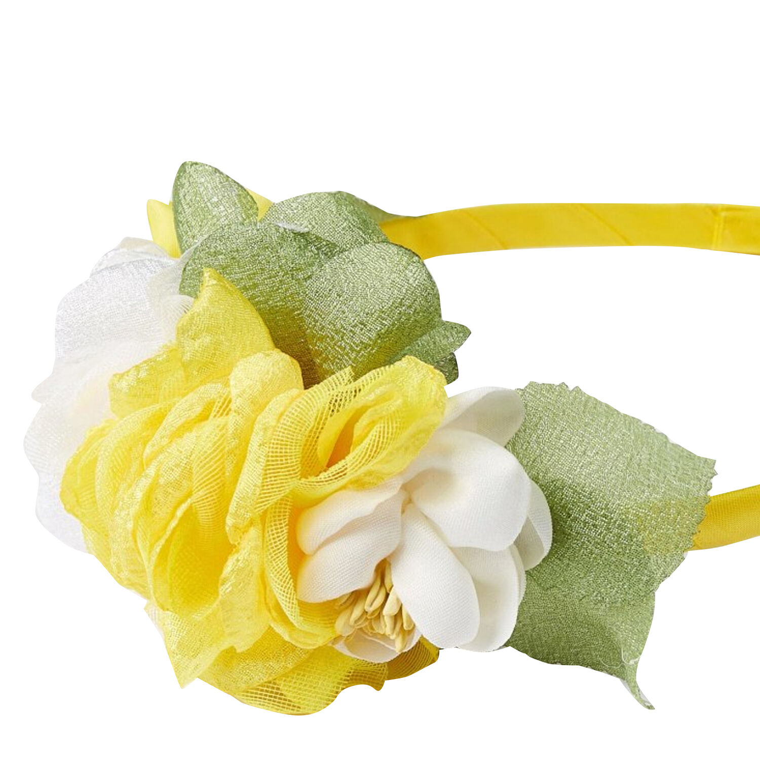 Girls Turquoise Flower Headband, 3, hi-res