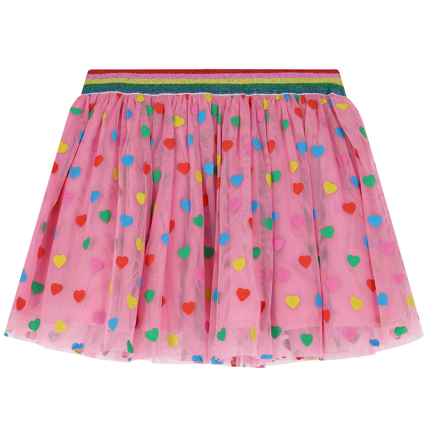 Girls Pink Tulle Heart Skirt, 1, hi-res image number null