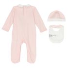 Girls Pink Babygrow Gift Set, 2, hi-res
