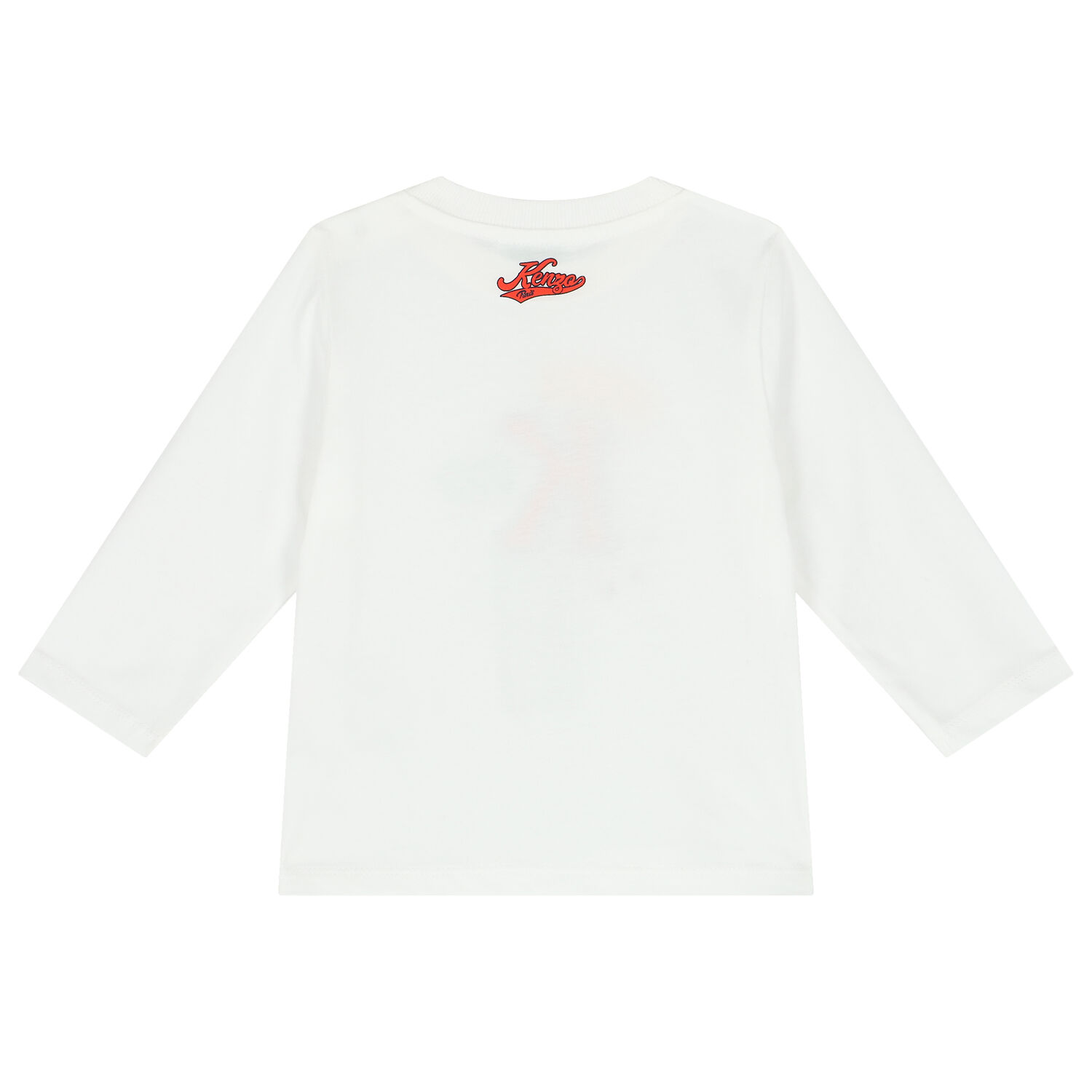 Younger Boys White Varsity Logo Long Sleeve Top, 1, hi-res image number null