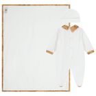 White & Beige Geo Map Babygrow Gift Set, 1, hi-res