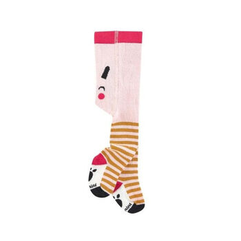 Baby Girls Pink Printed Tights