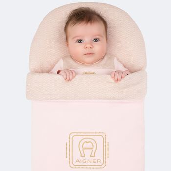 Baby Girls Pink & Gold Logo Nest