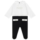 Baby Girls Black & White Logo Babygrow Gift Set, 1, hi-res