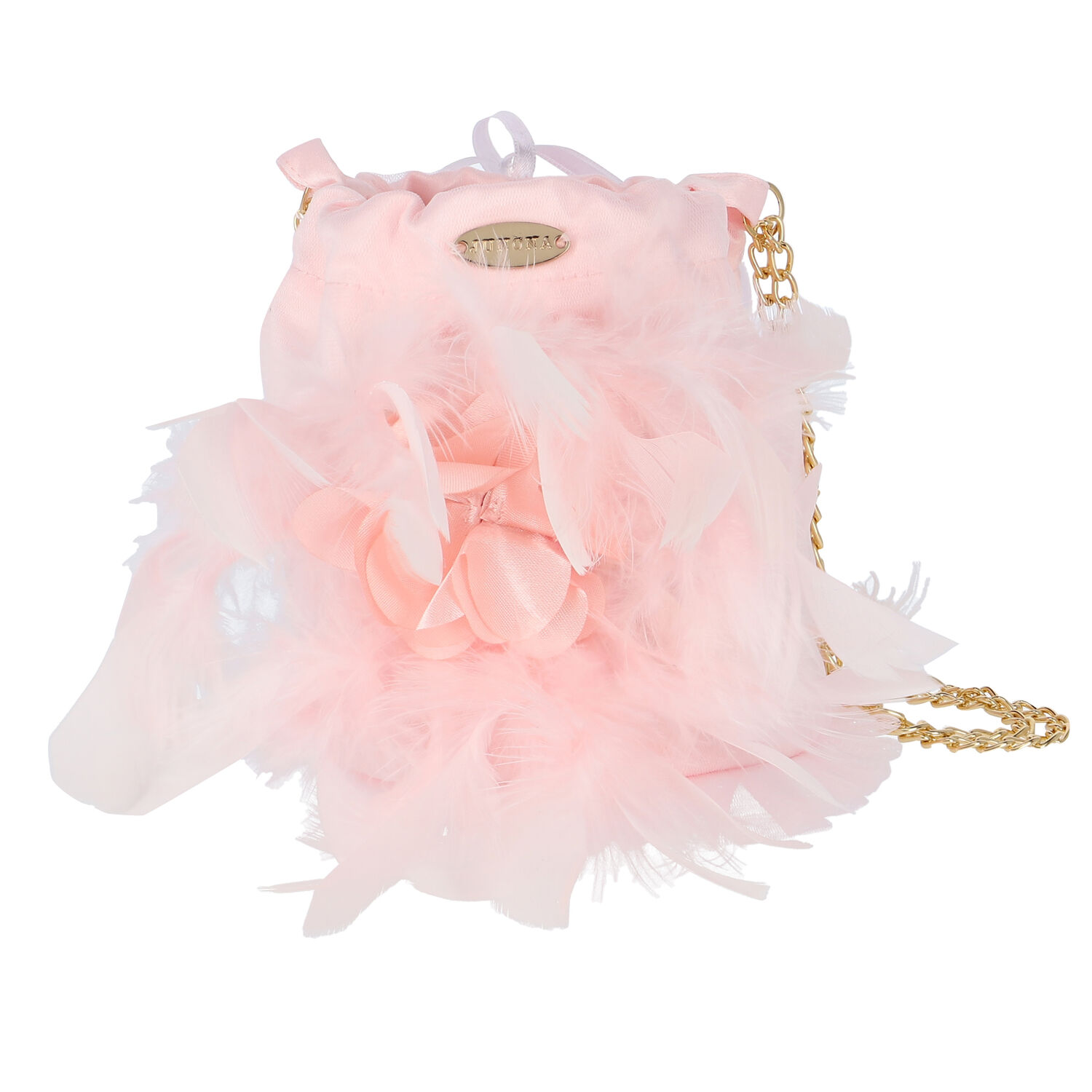 Girls Pink Flower Shoulder Bag, 1, hi-res