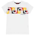 Boys White Logo T-Shirt, 1, hi-res
