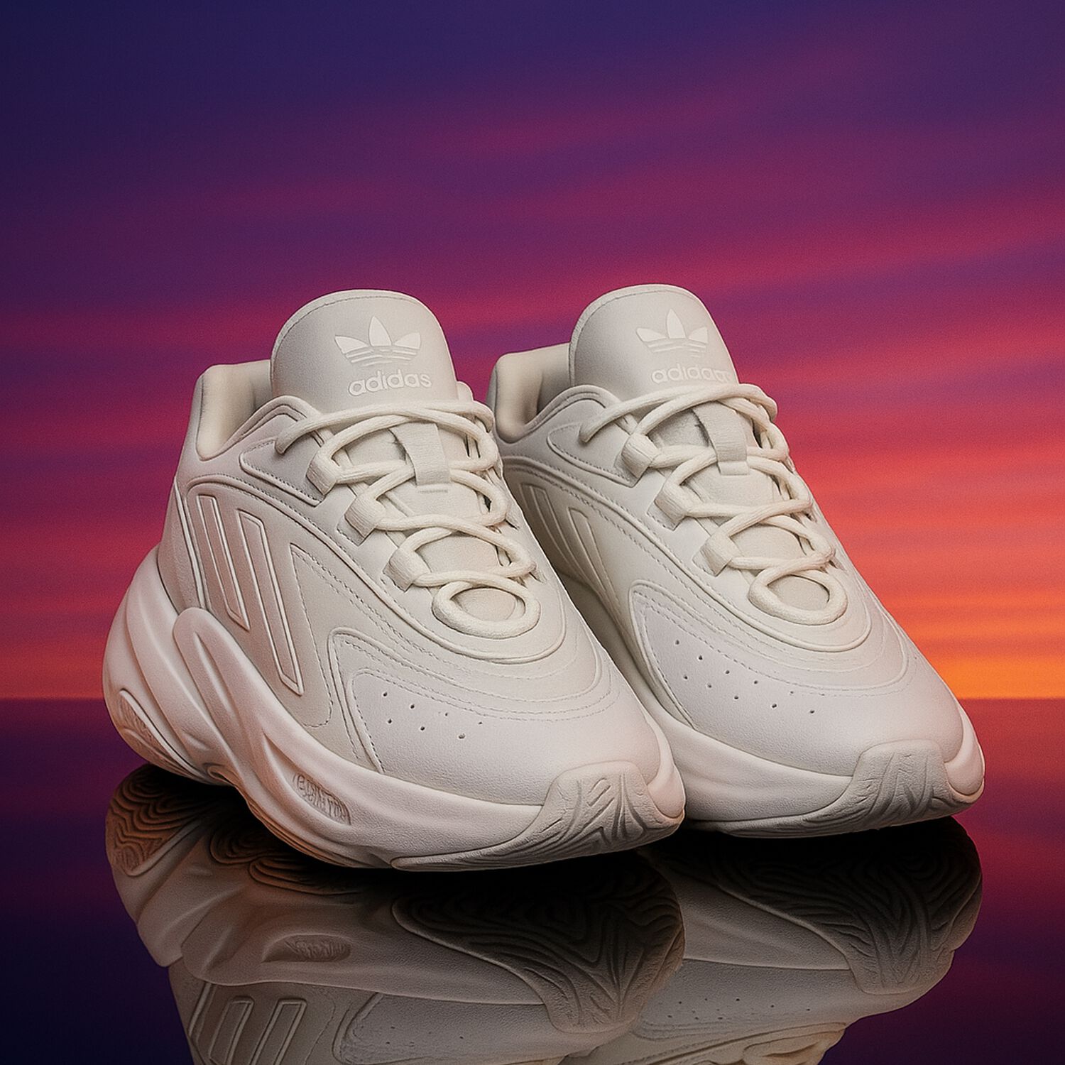 White Ozelia Trainers, 1, hi-res