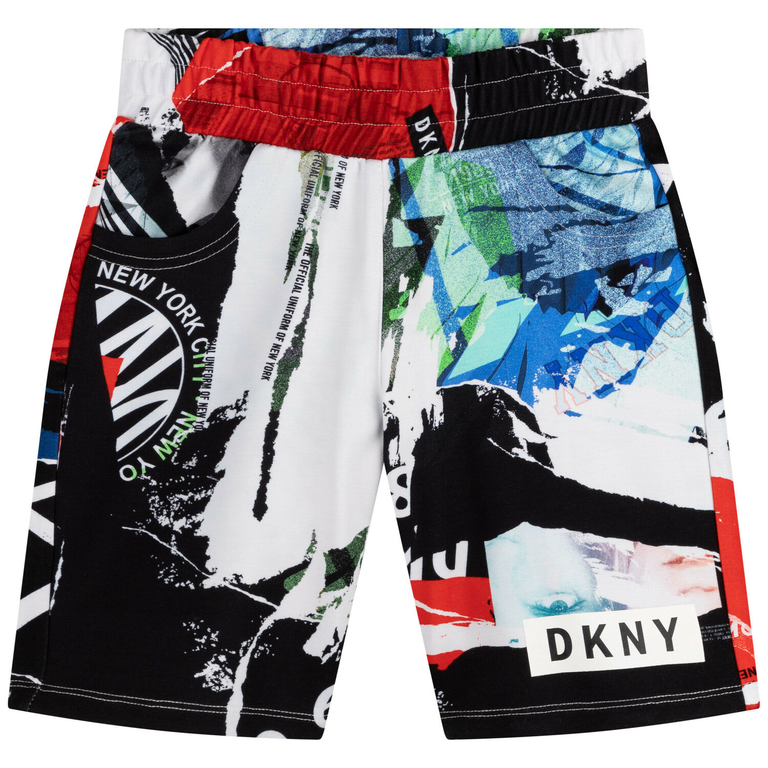 Boys Black & Red Logo Shorts, 1, hi-res image number null