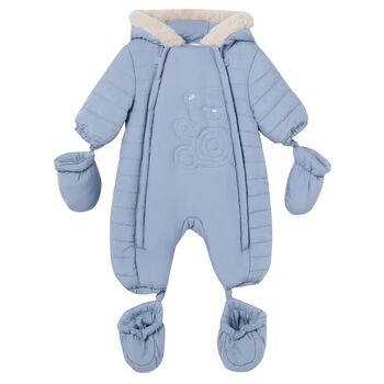 Baby Boys Logo Teddy Bear Snowsuit