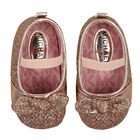 Baby Girls Rose Gold Pre Walker Shoes, 1, hi-res
