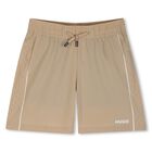 Boys Beige Logo Shorts, 2, hi-res