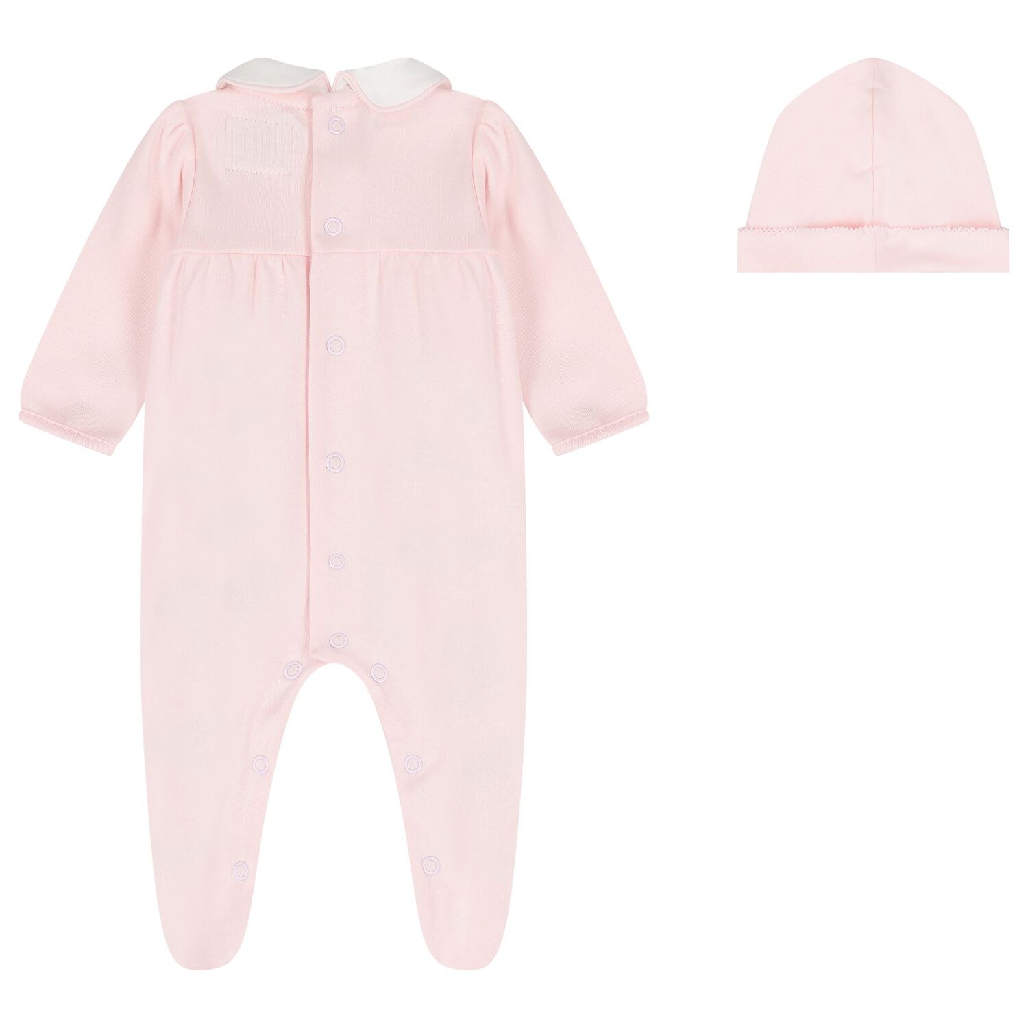 Baby Girls Pink Flower Babygrow Set, 1, hi-res