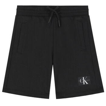 Boys Black Logo Shorts