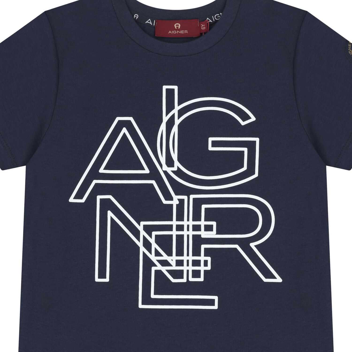 Boys Navy Blue Logo T-Shirt, 2, hi-res