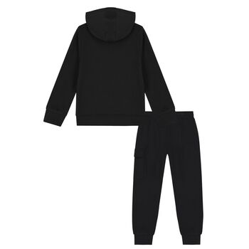 Boys Black Logo Tracksuit