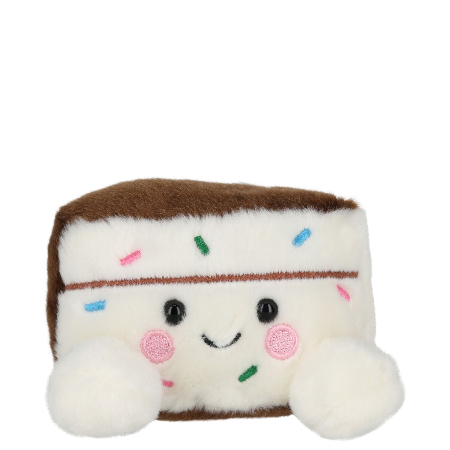 Palm Pals Ivory Sprinkles Cake Slice Soft Toy ( 7cm ), 1, hi-res