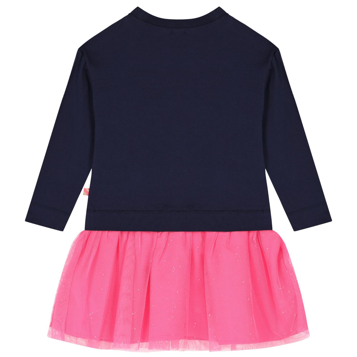 Girls Navy Blue & Pink Tulle Dress, 1, hi-res image number null