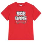 Boys White, Red & Navy Blue Shorts Set, 1, hi-res