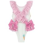 Girls Pink & Green Ice Cream Swimsuit, 1, hi-res