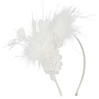 Girls White Feather Miracle Headband, 1, hi-res