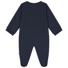 Baby Boys Navy Blue Logo Babygrow, 2, hi-res