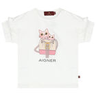 Younger Girls White & Pink Logo Legging Set, 1, hi-res