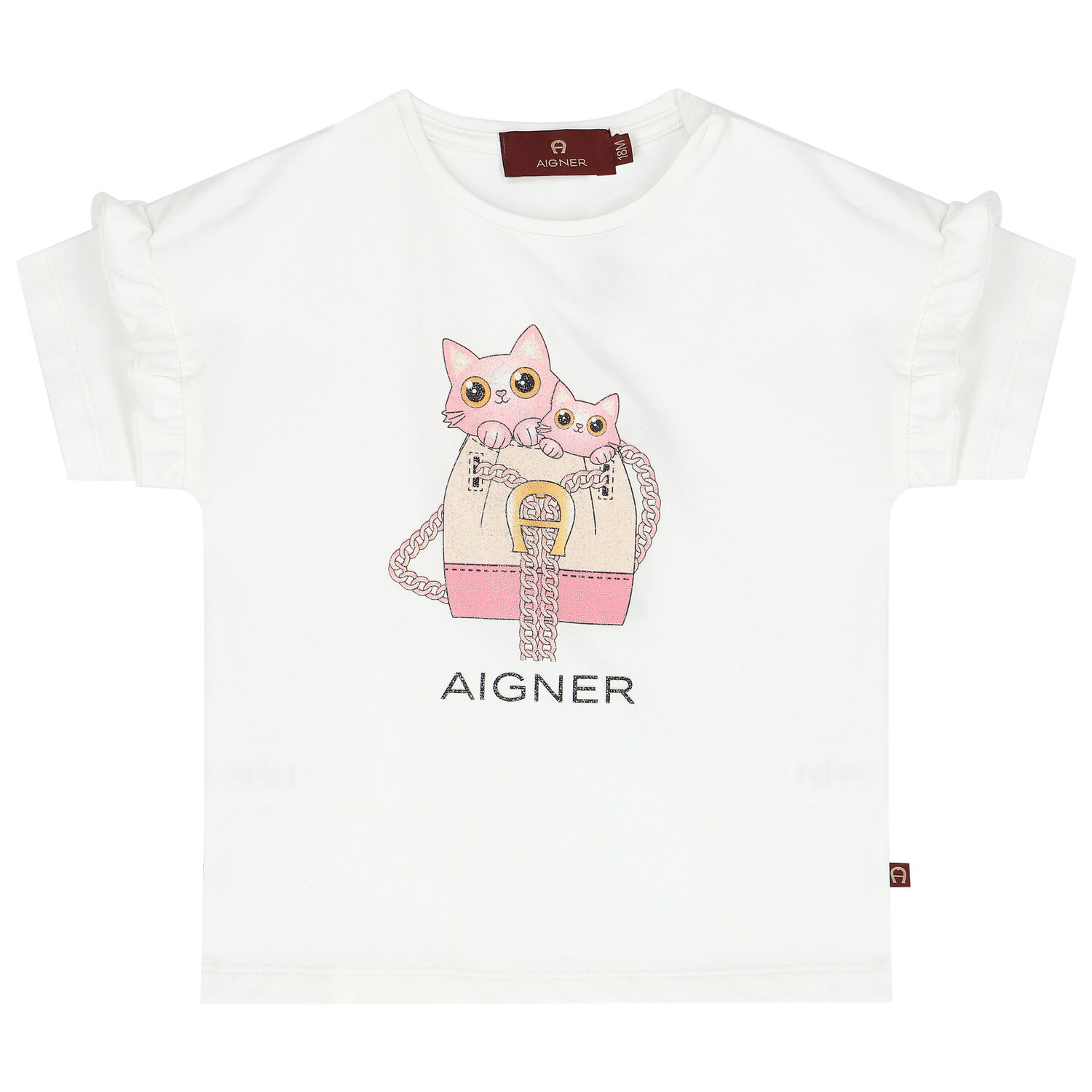 Younger Girls White & Pink Logo Legging Set, 1, hi-res