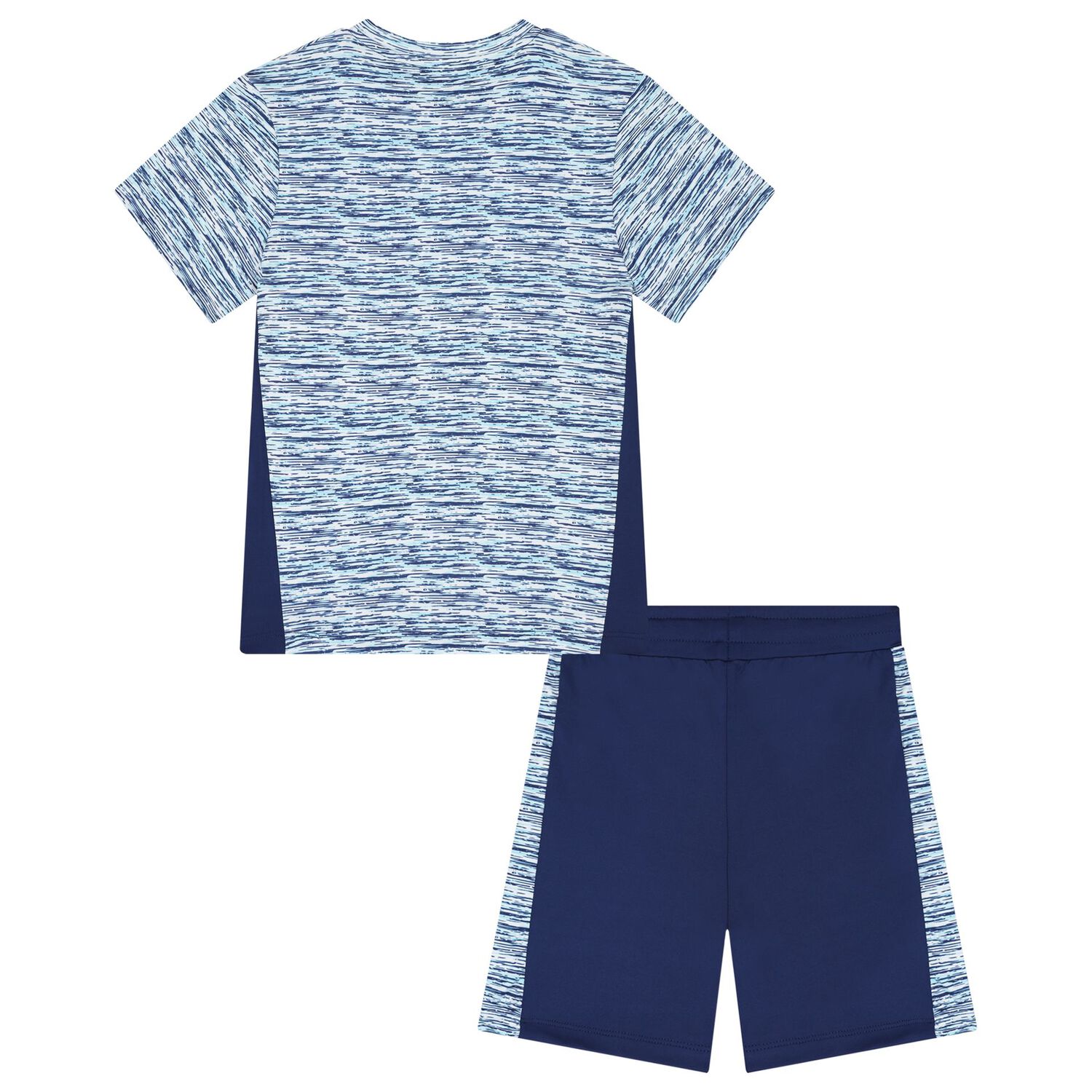Boys Blue & White Logo Shorts Set, 1, hi-res image number null