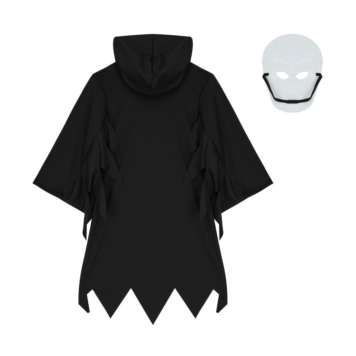 Boys Black Neon Halloween Reaper Costume, 1, hi-res image number null