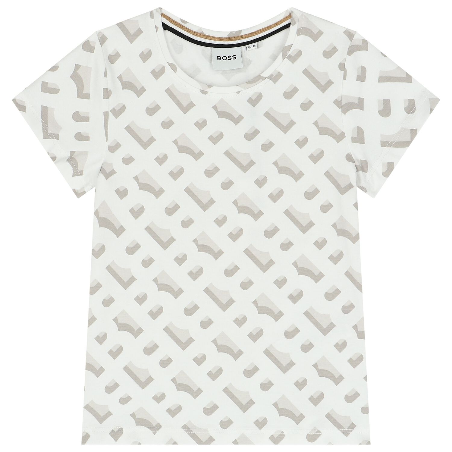 Girls White Logo T-Shirt, 2, hi-res