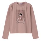 Girls Pink Sequins Long Sleeve Top, 1, hi-res